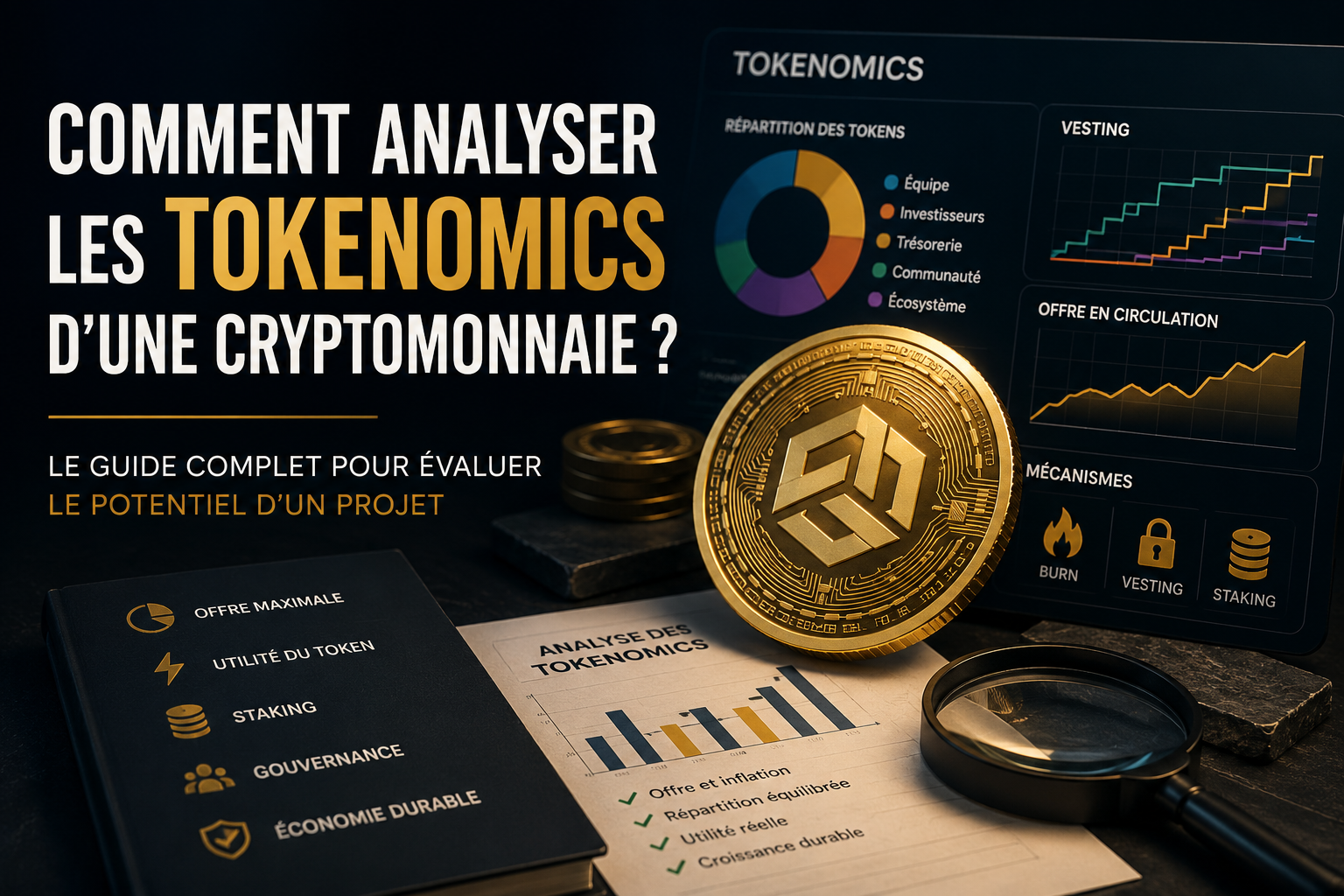 Comment analyser les tokenomics d&rsquo;une cryptomonnaie ? Le guide complet